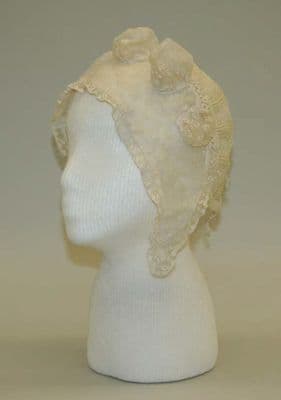 Cream Cotton Lace Day Cap