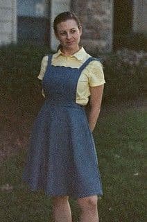 Navy Blue Cotton Flare Jumper Dress