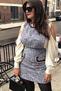 Heather Gray Textured Knit Sleeveless Mini Dress