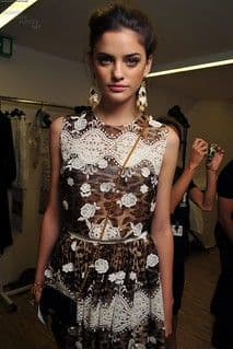 Black Metallic Geometric Fit and Flare Dress