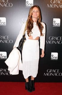 White Ribbed Knit Straight Midi Dirndl Set