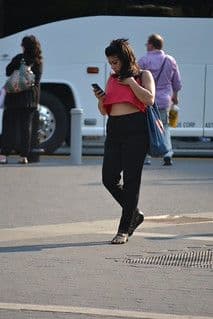 Black Hot Pink High-Waisted Stretch Leggings