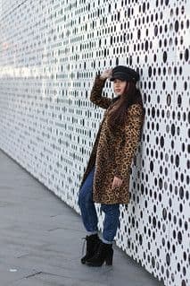 Leopard Print Faux Fur Oversized Coat