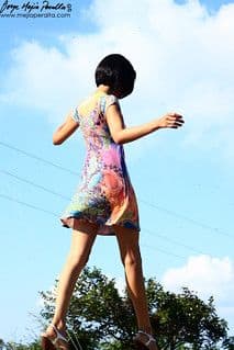 Pink Coral Paisley Cotton A-Line Mini Sundress